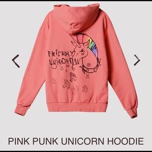 Friendly Unicorn pink hoodie